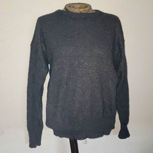 Neiman Marcus 100%Cashmere Grey Crewneck Sweater sz L